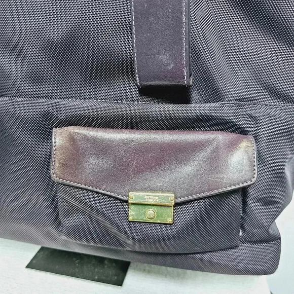 Tumi Hayes Larkin Aubargine triple compartment briefcase travel bag - Picture 9 of 16